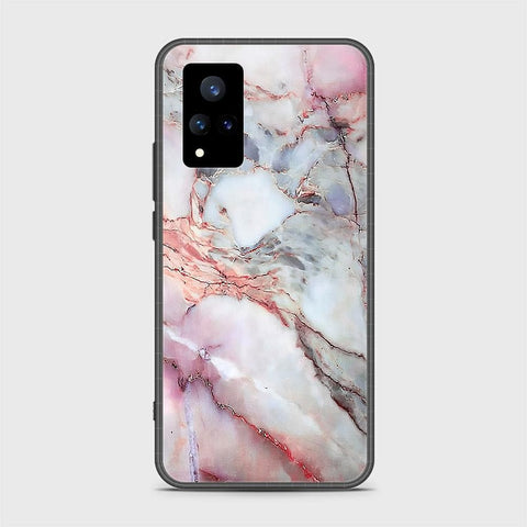 Vivo V21 Cover - Colorful Marble Series - HQ Ultra Shine Premium Infinity Glass Soft Silicon Borders Case