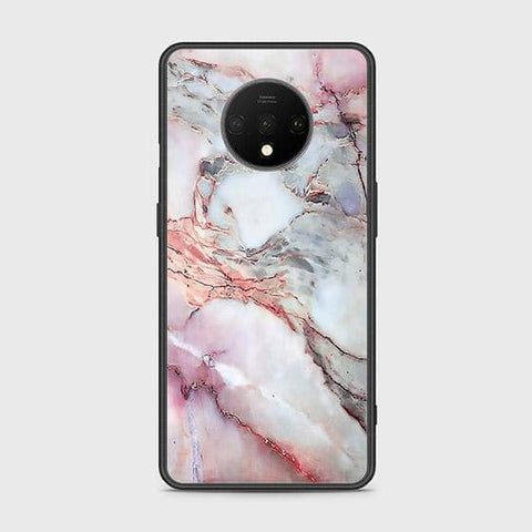 OnePlus 7T Cover - Colorful Marble Series - HQ Ultra Shine Premium Infinity Glass Soft Silicon Borders Case