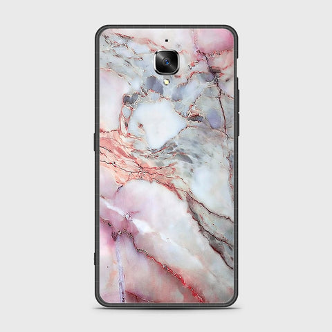 OnePlus 3 Cover- Colorful Marble Series - HQ Ultra Shine Premium Infinity Glass Soft Silicon Borders Case