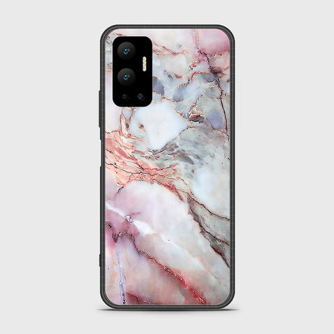 Infinix Hot 12 Cover- Colorful Marble Series - HQ Ultra Shine Premium Infinity Glass Soft Silicon Borders Case