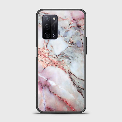 Oppo A55s Cover- Colorful Marble Series - HQ Ultra Shine Premium Infinity Glass Soft Silicon Borders Case