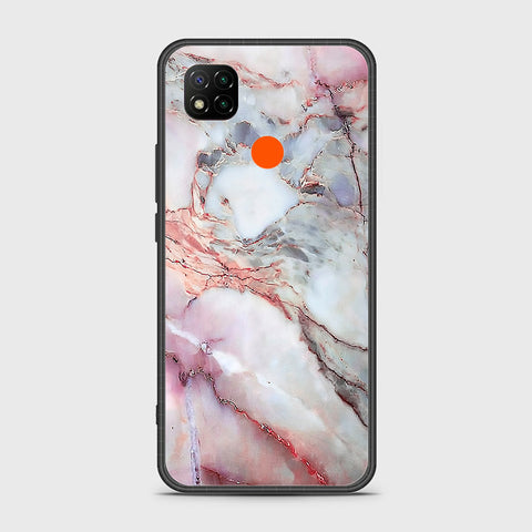 Xiaomi Redmi 9C Cover- Colorful Marble Series - HQ Ultra Shine Premium Infinity Glass Soft Silicon Borders Case