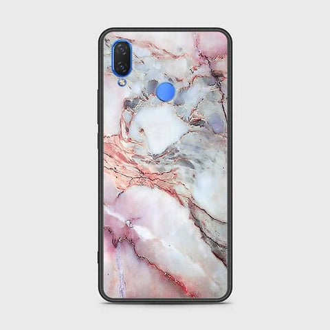 Huawei Y7 (2019) Cover - Colorful Marble Series - HQ Ultra Shine Premium Infinity Glass Soft Silicon Borders Case