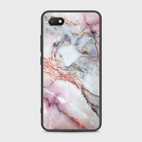 Y5 2018 Cover - Colorful Marble Series - HQ Ultra Shine Premium Infinity Glass Soft Silicon Borders Case