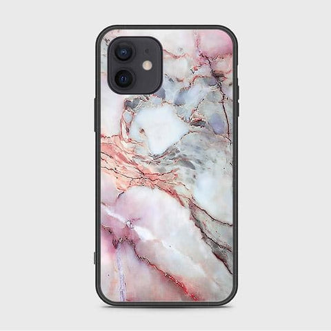 iPhone 12 Cover - Colorful Marble Series - HQ Ultra Shine Premium Infinity Glass Soft Silicon Borders Case