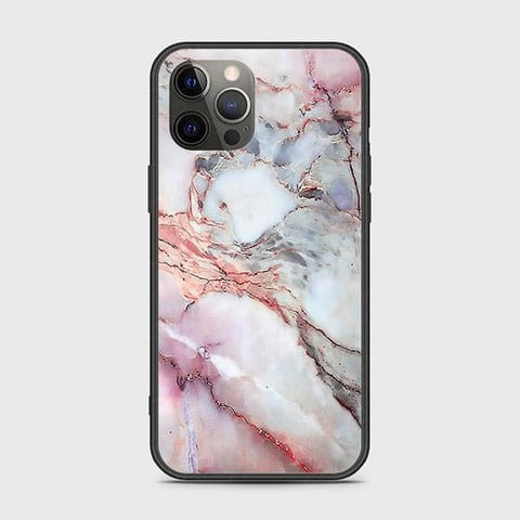 iPhone 12 Pro Max Cover - Colorful Marble Series - HQ Ultra Shine Premium Infinity Glass Soft Silicon Borders Case