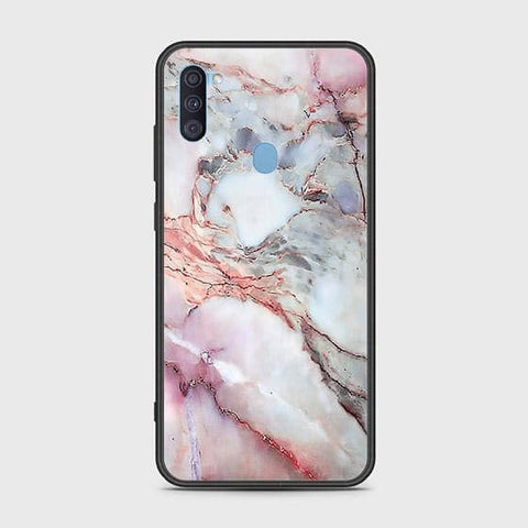 Samsung Galaxy M11 Cover - Colorful Marble Series - HQ Ultra Shine Premium Infinity Glass Soft Silicon Borders Case