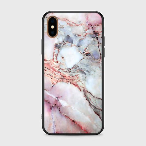 iPhone XS Max Cover - Colorful Marble Series - HQ Ultra Shine Premium Infinity Glass Soft Silicon Borders Case