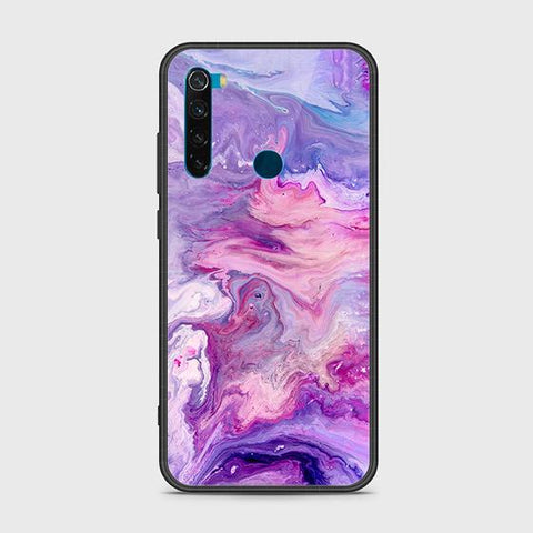 Xiaomi Redmi Note 8 Cover - Colorful Marble Series - HQ Ultra Shine Premium Infinity Glass Soft Silicon Borders Case