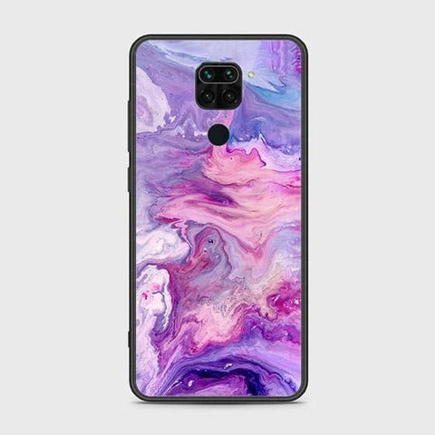 Xiaomi Redmi Note 9 Cover - Colorful Marble Series - HQ Ultra Shine Premium Infinity Glass Soft Silicon Borders Case