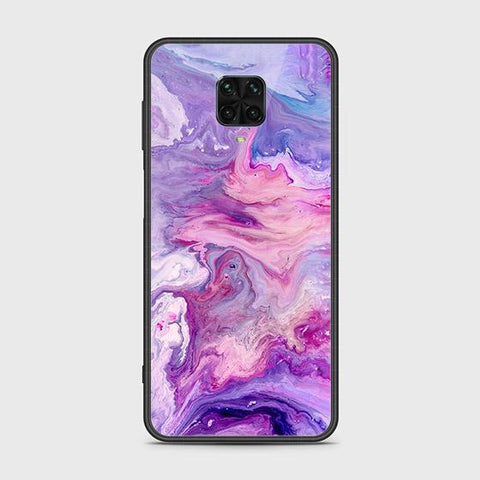 Xiaomi Redmi Note 9S Cover - Colorful Marble Series - HQ Ultra Shine Premium Infinity Glass Soft Silicon Borders Case