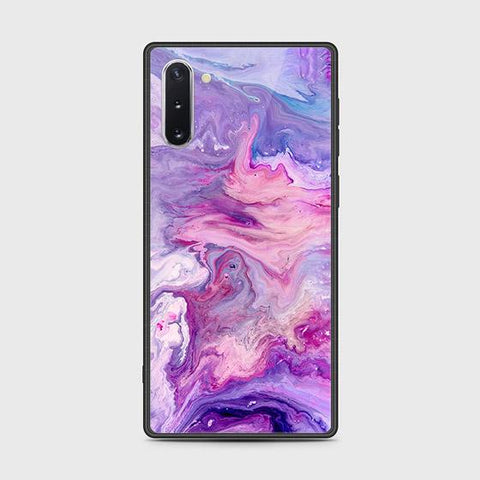 Samsung Galaxy Note 10 Cover - Colorful Marble Series - HQ Ultra Shine Premium Infinity Glass Soft Silicon Borders Case