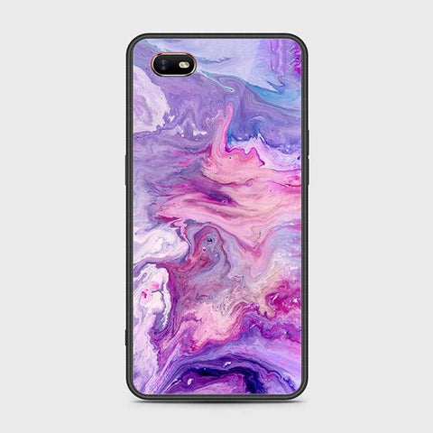 Oppo A1k Cover - Colorful Marble Series - HQ Ultra Shine Premium Infinity Glass Soft Silicon Borders Case