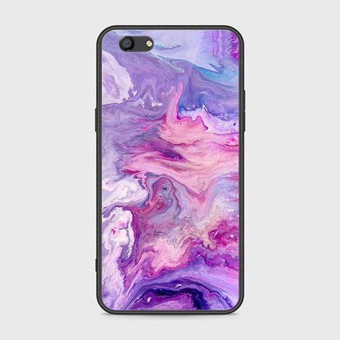 Oppo F3 Cover - Colorful Marble Series - HQ Ultra Shine Premium Infinity Glass Soft Silicon Borders Case