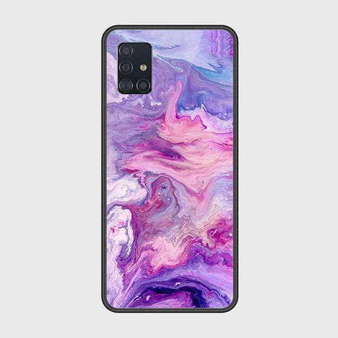 Samsung Galaxy A51 Cover - Colorful Marble Series - HQ Ultra Shine Premium Infinity Glass Soft Silicon Borders Case