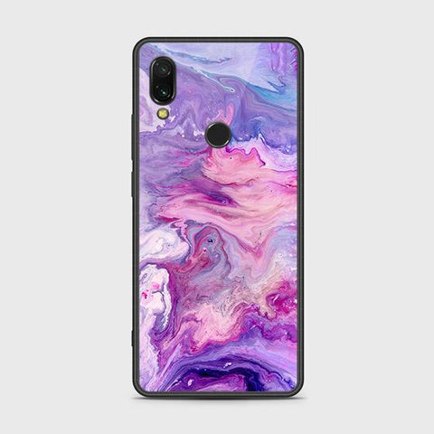 Xiaomi Redmi 7 Cover - Colorful Marble Series - HQ Ultra Shine Premium Infinity Glass Soft Silicon Borders Case