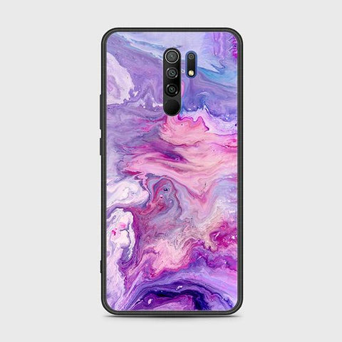 Xiaomi Redmi 9 Cover - Colorful Marble Series - HQ Ultra Shine Premium Infinity Glass Soft Silicon Borders Case