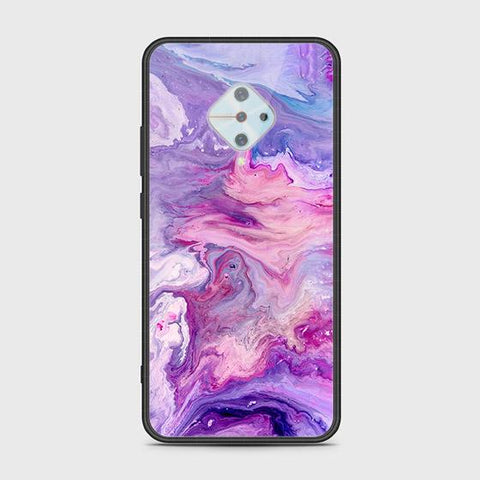 Vivo S1 Pro Cover - Colorful Marble Series - HQ Ultra Shine Premium Infinity Glass Soft Silicon Borders Case