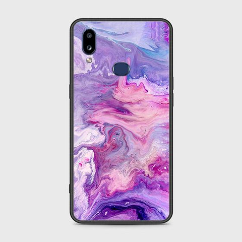 Samsung Galaxy A10s Cover - Colorful Marble Series - HQ Ultra Shine Premium Infinity Glass Soft Silicon Borders Case