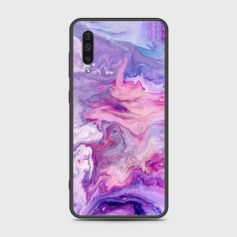 Samsung Galaxy A50s Cover - Colorful Marble Series - HQ Ultra Shine Premium Infinity Glass Soft Silicon Borders Case