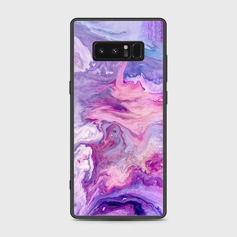 Samsung Galaxy Note 8 Cover - Colorful Marble Series - HQ Ultra Shine Premium Infinity Glass Soft Silicon Borders Case