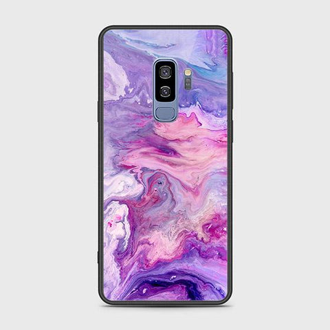 Samsung Galaxy S9 Plus Cover - Colorful Marble Series - HQ Ultra Shine Premium Infinity Glass Soft Silicon Borders Case