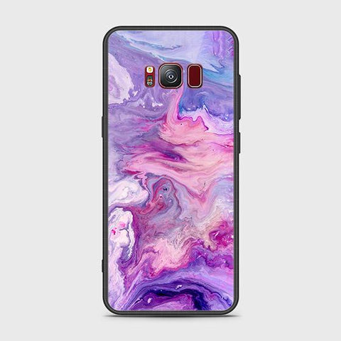 Samsung Galaxy S8 Plus Cover - Colorful Marble Series - HQ Ultra Shine Premium Infinity Glass Soft Silicon Borders Case