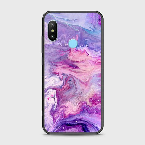 Xiaomi Redmi 6 Pro Cover - Colorful Marble Series - HQ Ultra Shine Premium Infinity Glass Soft Silicon Borders Case