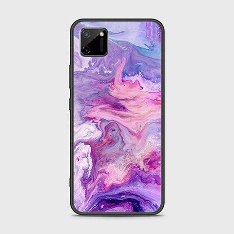 Realme C11 Cover - Colorful Marble Series - HQ Ultra Shine Premium Infinity Glass Soft Silicon Borders Case