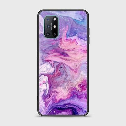 OnePlus 8T Cover - Colorful Marble Series - HQ Ultra Shine Premium Infinity Glass Soft Silicon Borders Case