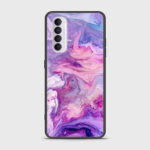 Oppo Reno 4 Pro Cover - Colorful Marble Series - HQ Ultra Shine Premium Infinity Glass Soft Silicon Borders Case