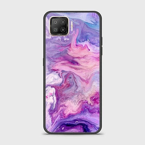 Oppo F17 Cover - Colorful Marble Series - HQ Ultra Shine Premium Infinity Glass Soft Silicon Borders Case