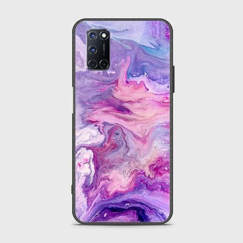 Oppo A72 Cover - Colorful Marble Series - HQ Ultra Shine Premium Infinity Glass Soft Silicon Borders Case