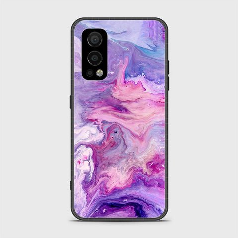 OnePlus Nord 2 Cover- Colorful Marble Series - HQ Ultra Shine Premium Infinity Glass Soft Silicon Borders Case