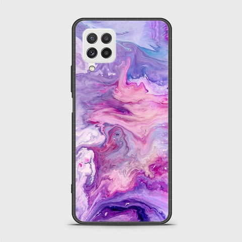 Samsung Galaxy M22 Cover- Colorful Marble Series - HQ Ultra Shine Premium Infinity Glass Soft Silicon Borders Case