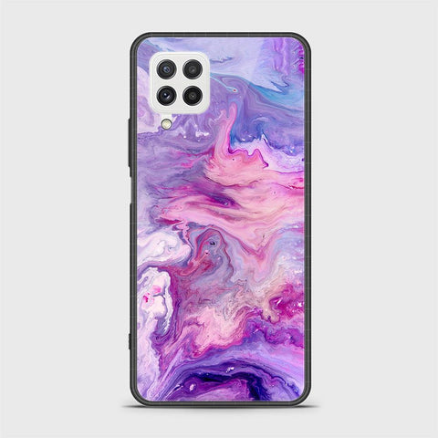 Samsung Galaxy A22 Cover- Colorful Marble Series - HQ Ultra Shine Premium Infinity Glass Soft Silicon Borders Case