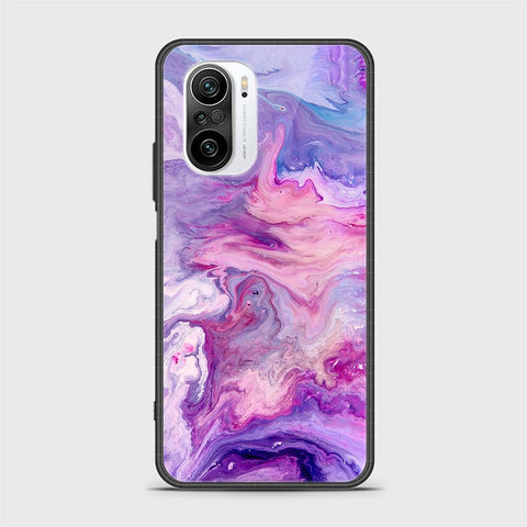 Xiaomi Redmi K40 Cover- Colorful Marble Series - HQ Ultra Shine Premium Infinity Glass Soft Silicon Borders Case