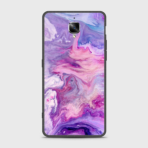 OnePlus 3 Cover- Colorful Marble Series - HQ Ultra Shine Premium Infinity Glass Soft Silicon Borders Case