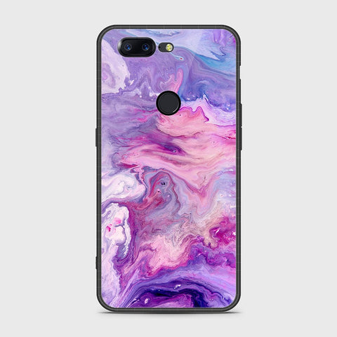 OnePlus 5T Cover- Colorful Marble Series - HQ Ultra Shine Premium Infinity Glass Soft Silicon Borders Case