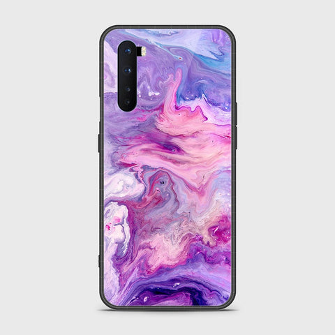 OnePlus Nord Cover- Colorful Marble Series - HQ Ultra Shine Premium Infinity Glass Soft Silicon Borders Case