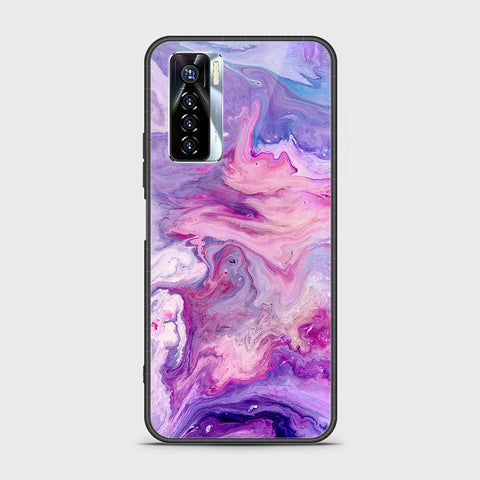 Tecno Camon 17 Pro Cover - Colorful Marble Series - HQ Ultra Shine Premium Infinity Glass Soft Silicon Borders Case