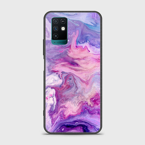 Infinix Note 10 Cover- Colorful Marble Series - HQ Ultra Shine Premium Infinity Glass Soft Silicon Borders Case