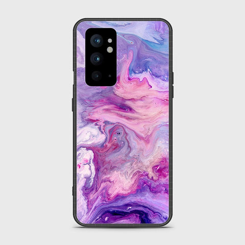 OnePlus 9RT 5G Cover- Colorful Marble Series - HQ Ultra Shine Premium Infinity Glass Soft Silicon Borders Case