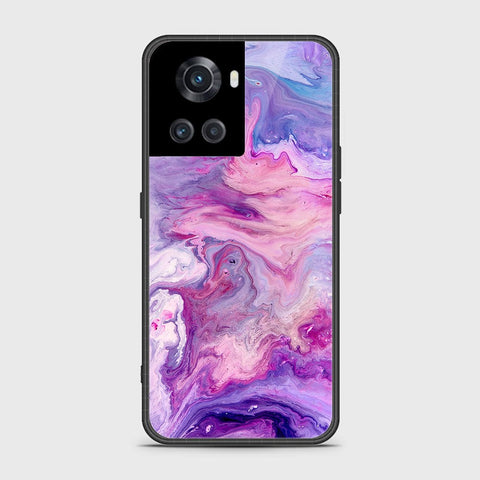 OnePlus 10R Cover- Colorful Marble Series - HQ Ultra Shine Premium Infinity Glass Soft Silicon Borders Case