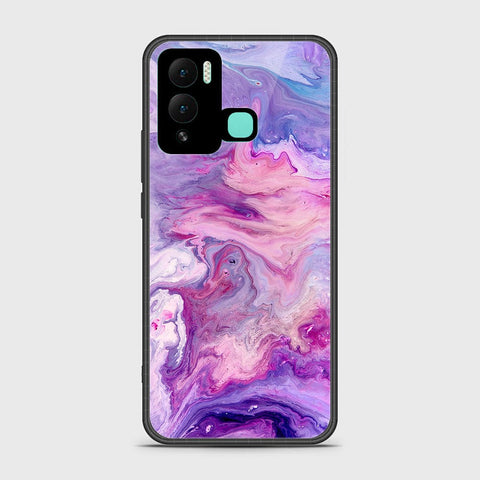 Infinix Hot 12 Play Cover- Colorful Marble Series - HQ Ultra Shine Premium Infinity Glass Soft Silicon Borders Case