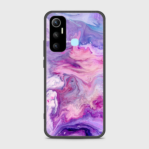 Infinix Hot 11 Cover- Colorful Marble Series - HQ Ultra Shine Premium Infinity Glass Soft Silicon Borders Case