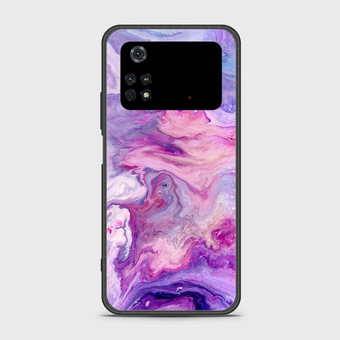 Xiaomi Poco M4 Pro 4G Cover- Colorful Marble Series - HQ Ultra Shine Premium Infinity Glass Soft Silicon Borders Case