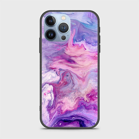 iPhone 14 Pro Cover- Colorful Marble Series - HQ Ultra Shine Premium Infinity Glass Soft Silicon Borders Case