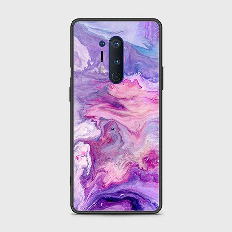 OnePlus 8 Pro Cover - Colorful Marble Series - HQ Ultra Shine Premium Infinity Glass Soft Silicon Borders Case