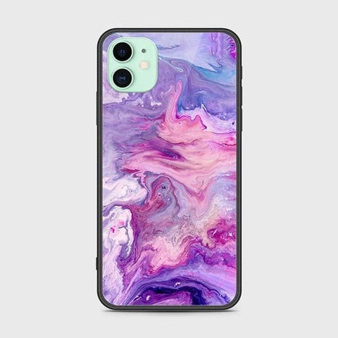 iPhone 11 Cover - Colorful Marble Series - HQ Ultra Shine Premium Infinity Glass Soft Silicon Borders Case